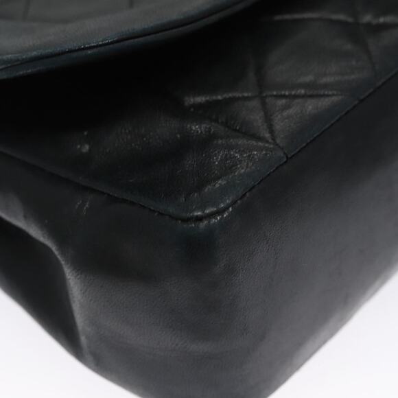 CHANEL Matelasse Turn Lock Chain Shoulder Bag Lamb Skin Black CC - Picture 8 of 16